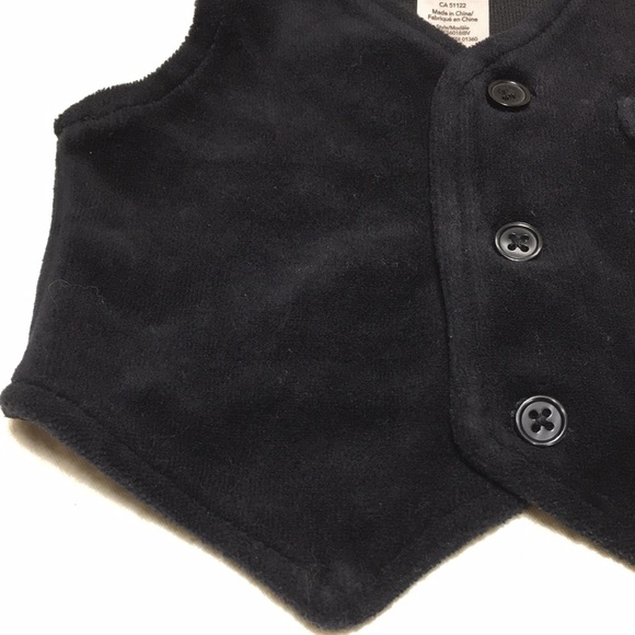 0-3m (6/$20) Velour Vest/Waistcoat by George - Picture 3 of 13